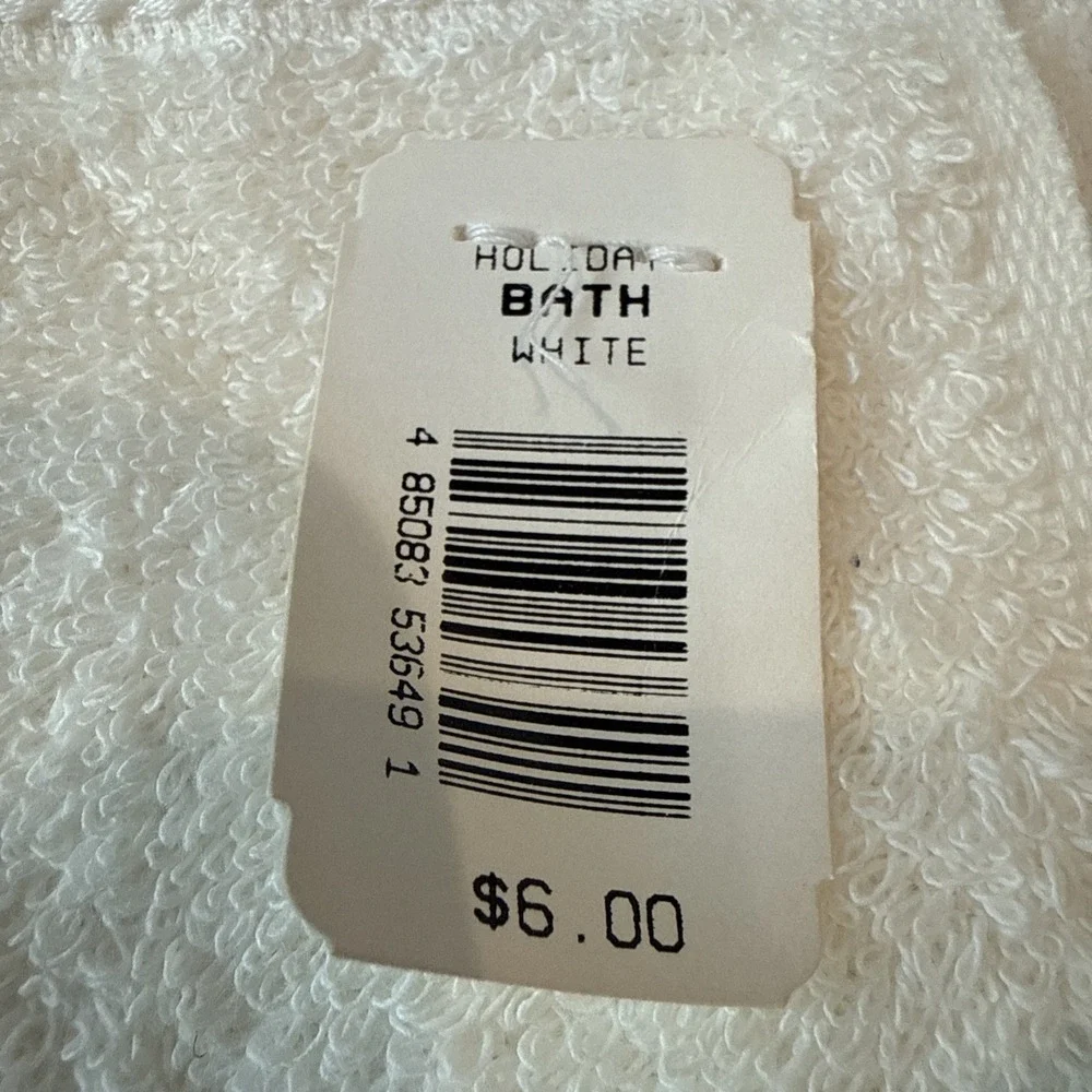 Vintage Mervyn's‎ Caress Blue Floral Bath Towel New Old Stock With Flaws